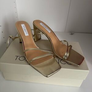 Tony Bianco Gold Strappy Heels